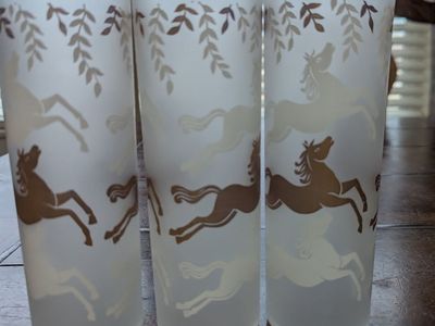 3 MCM Libbey Cavalcade "Tom Collins" Glasses