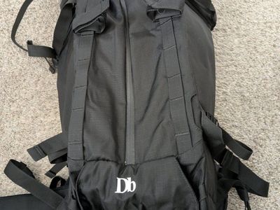 Db The Fjall 34L Backpack - Black Out 100% Recycled Nylon, Roll Top, Goggle Pouch