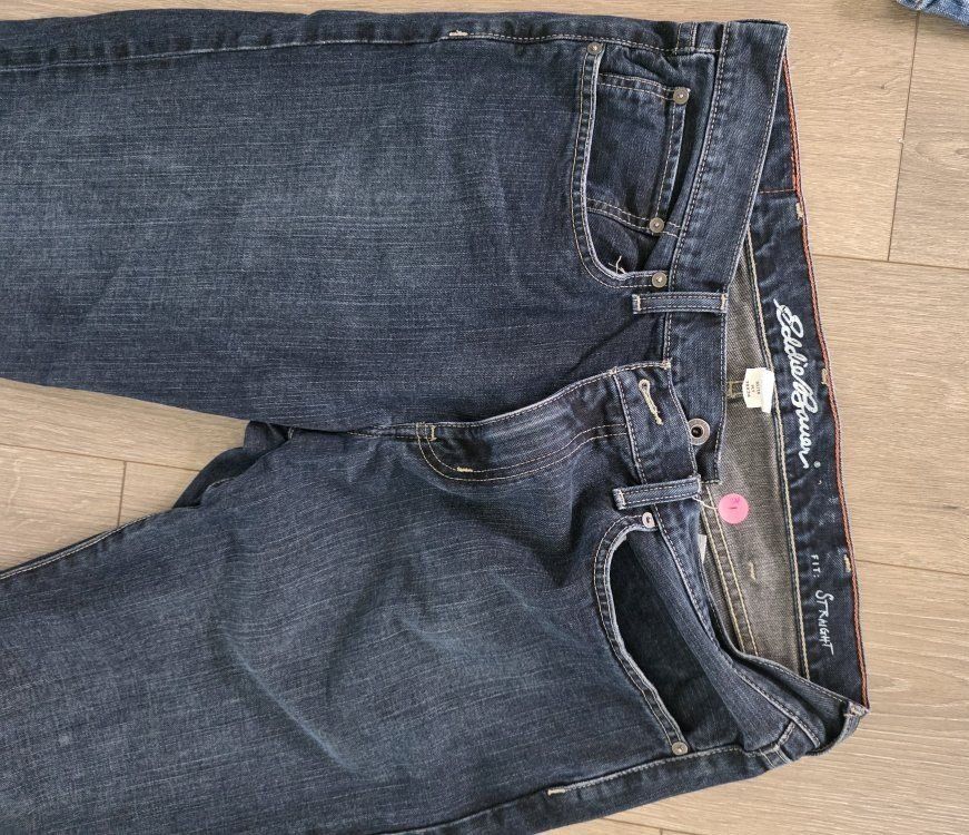Eddie Bauer Straight Fit Dark Wash Denim Jeans Size 38x30