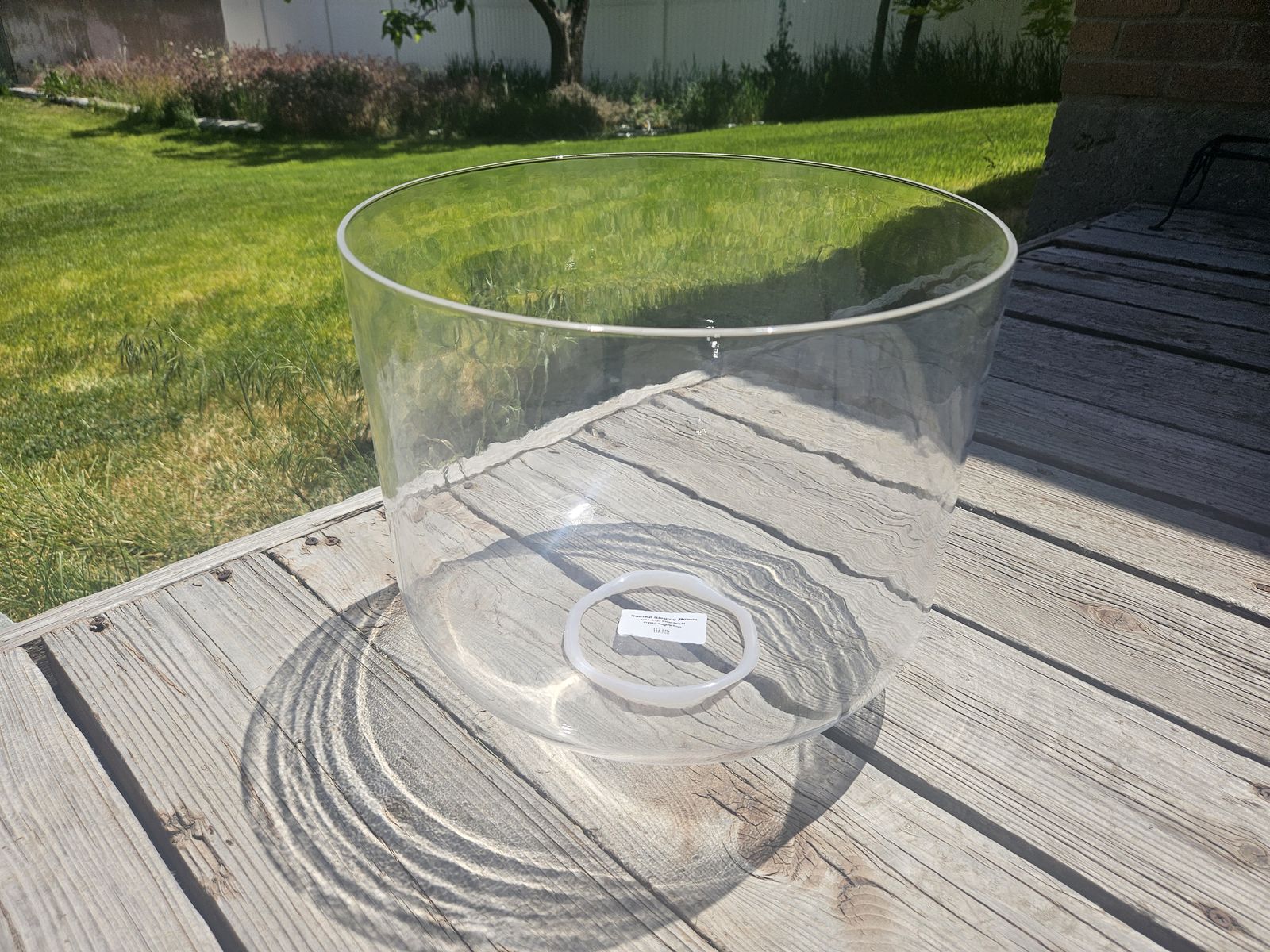 12" Clear Quartz Singing Bowl--A# Note