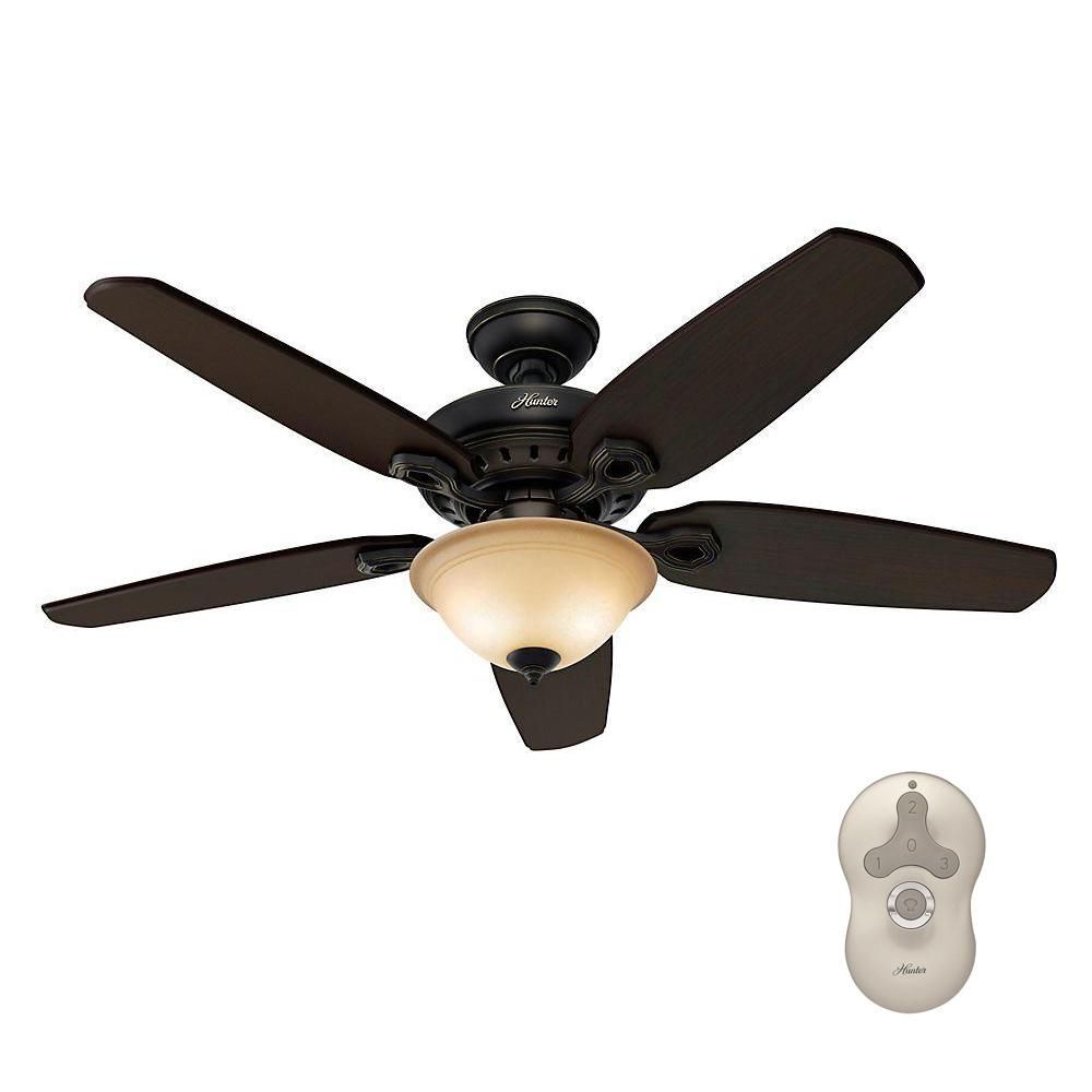 Hunter Fairhaven 52 in. Indoor Ceiling Fan with Light Kit & Remote Control