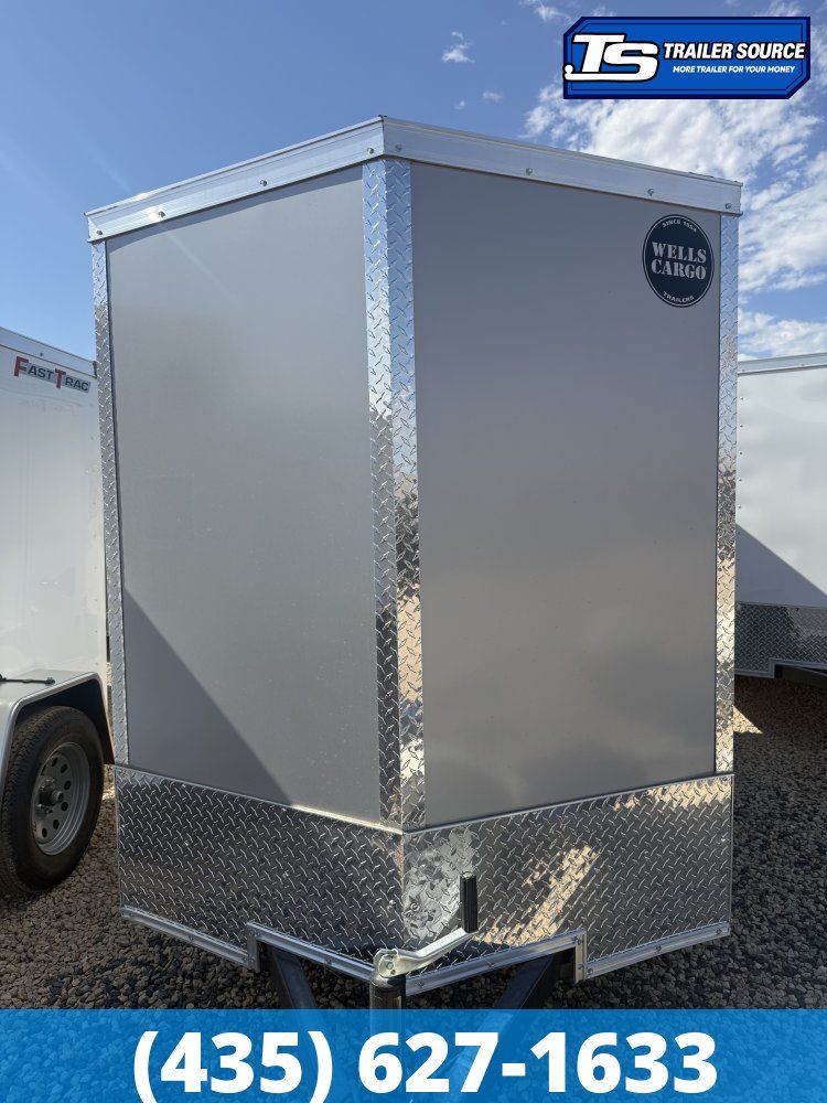 5x10 Wells Cargo Fast Trac Deluxe Enclosed Cargo Trailer - 5'6" Interior - 3.5K GVWR - .080 PolyCor, Barn Doors