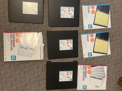 Pen+Gear Office & School Supply Lot – 4 Binders + Sheet Protectors + Dividers
