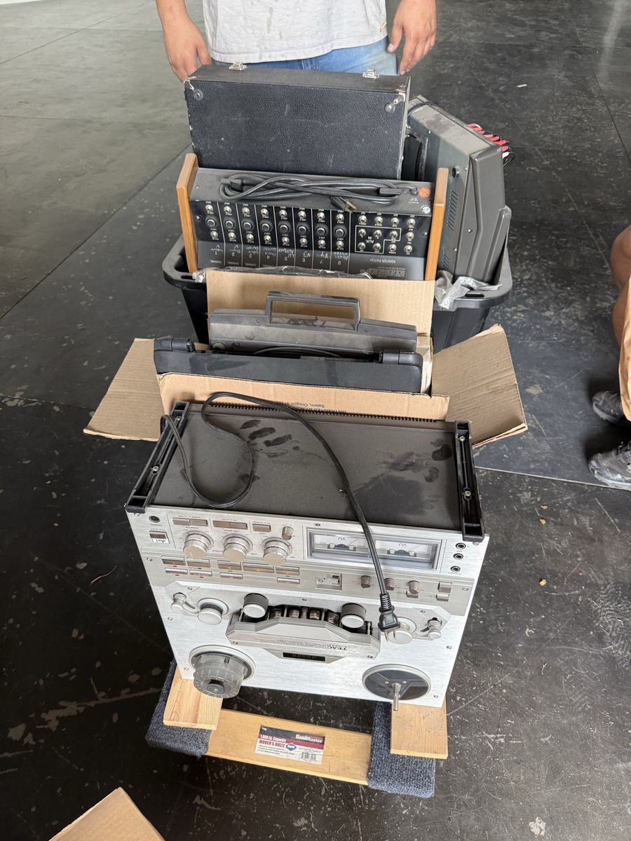 Vintage TEAC Reel-to-Reel Tape Recorder and Audio Equipment Lot