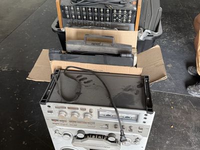 Vintage TEAC Reel-to-Reel Tape Recorder and Audio Equipment Lot