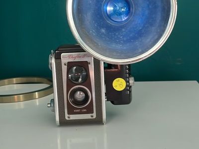 Kodak Duaflex IV Vintage Camera with Kodalite Flasholder -