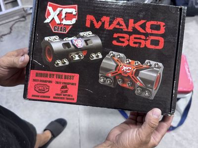 XC Gear Mako 360 Handlebar Mount System with Blackout Titanium Bolts. Brand new. They are for a ktm 300xc. Probably fit others