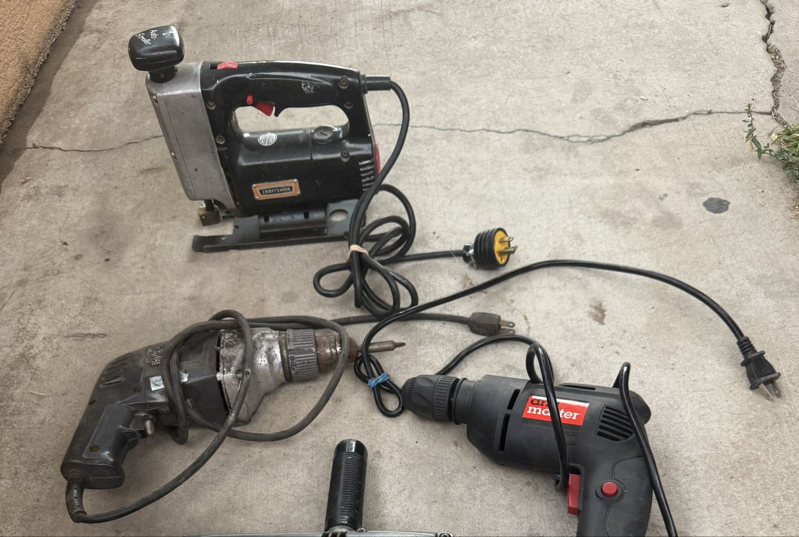 Lot of 3 Used Power Tools - Drills, Jigsaw - Drill, Black & Decker