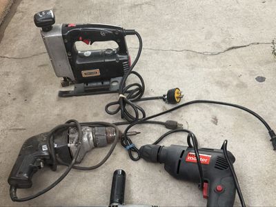 Lot of 3 Used Power Tools - Drills, Jigsaw - Drill, Black & Decker