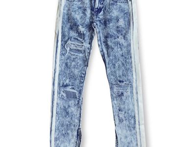 Men's DNM Collection Moto Acid Wash Distressed Raw Hem Jeans - Size 30