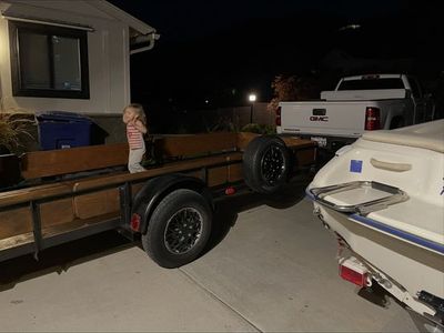 Utility Trailer, 5x14' Flatbed Trailer with ramp