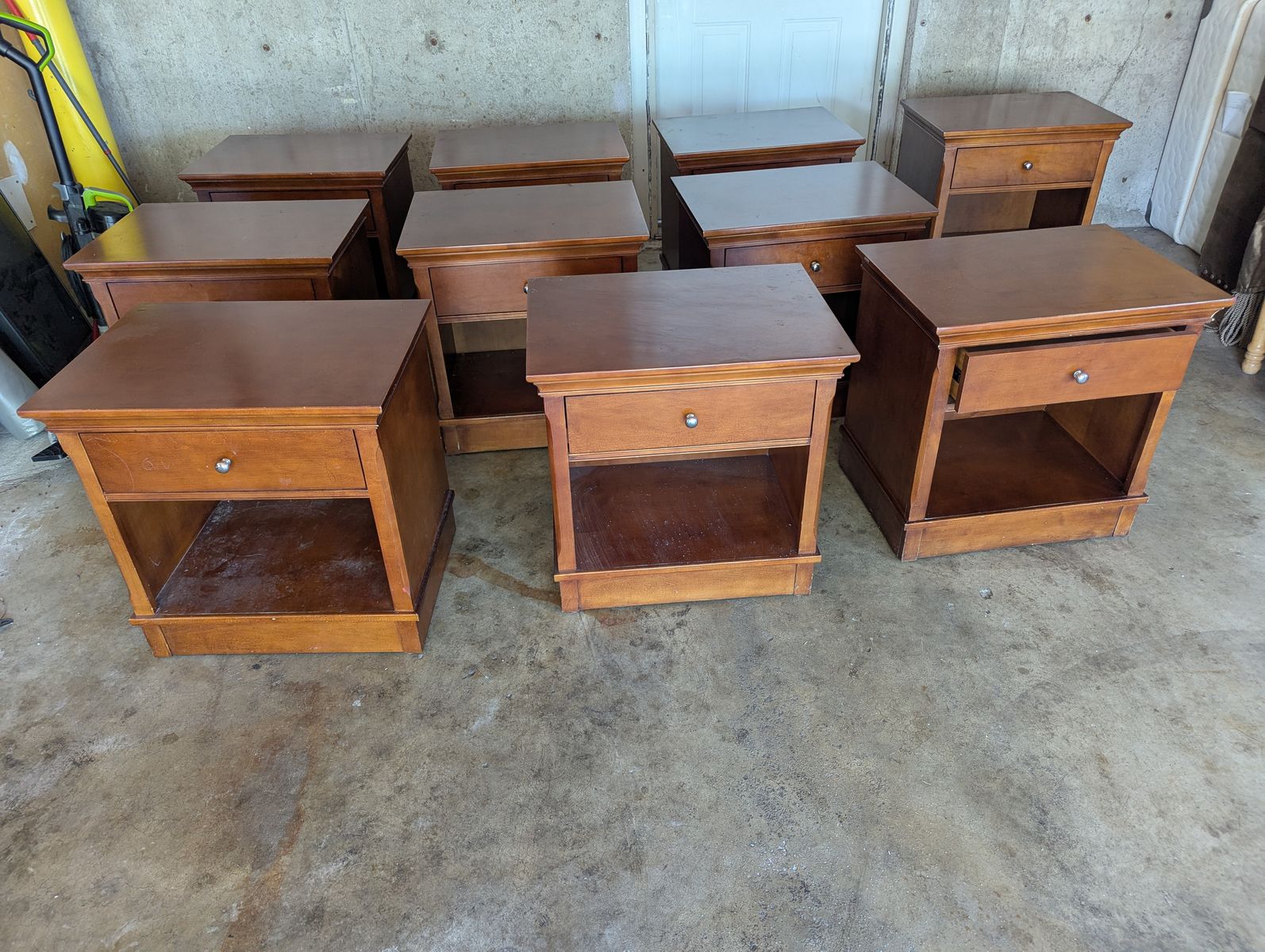 Wooden Night Stands (11 Matching)
