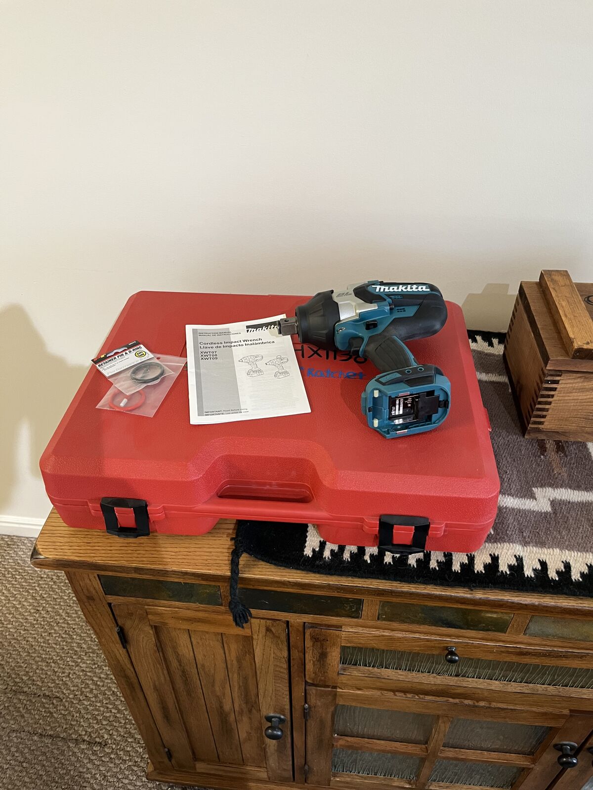 Makita XWT07 3/4” impact and Tekton 3/4” socket set with ratchet, t-handle, extensions and pin/rings