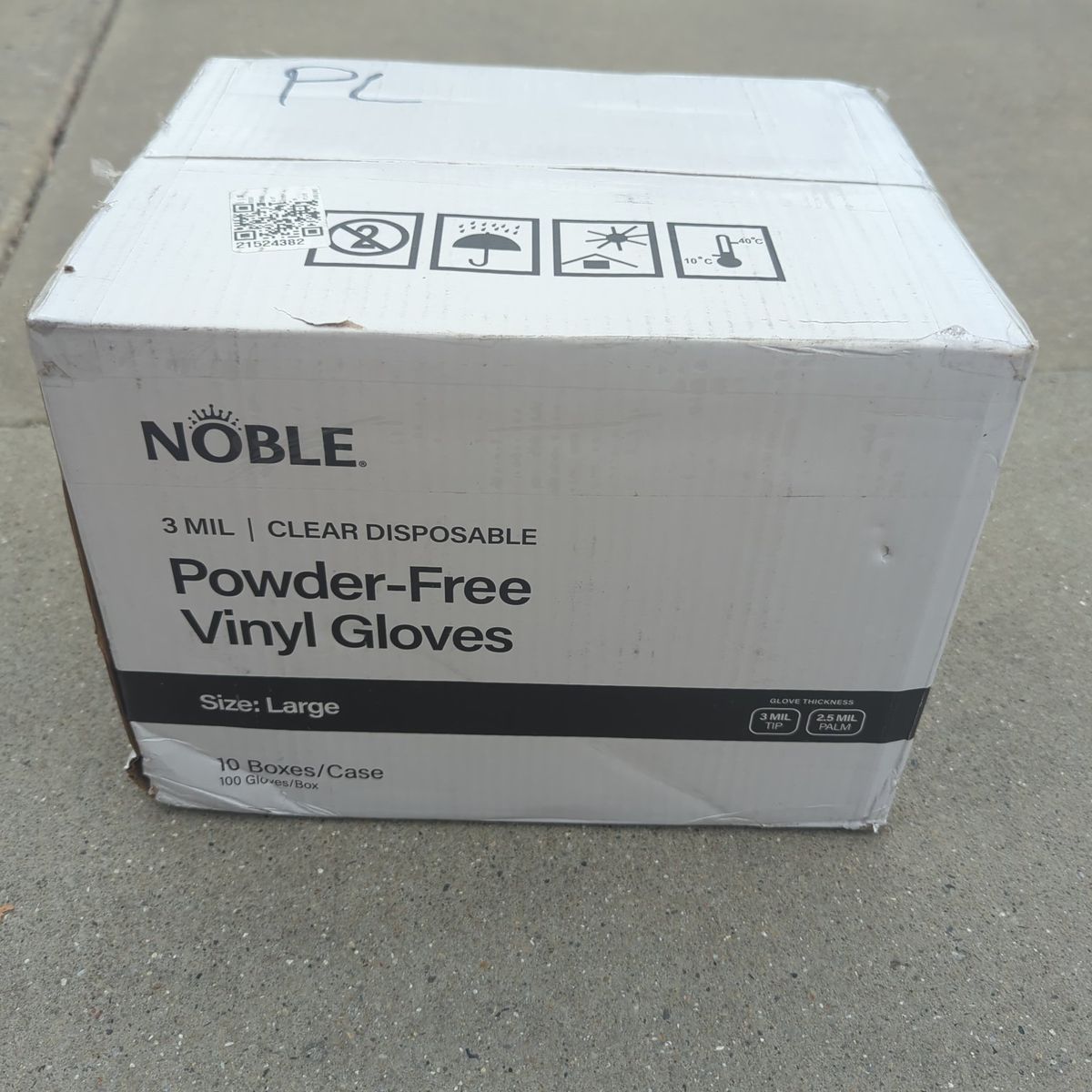 NOBLE Powder-Free Vinyl Gloves - Large
