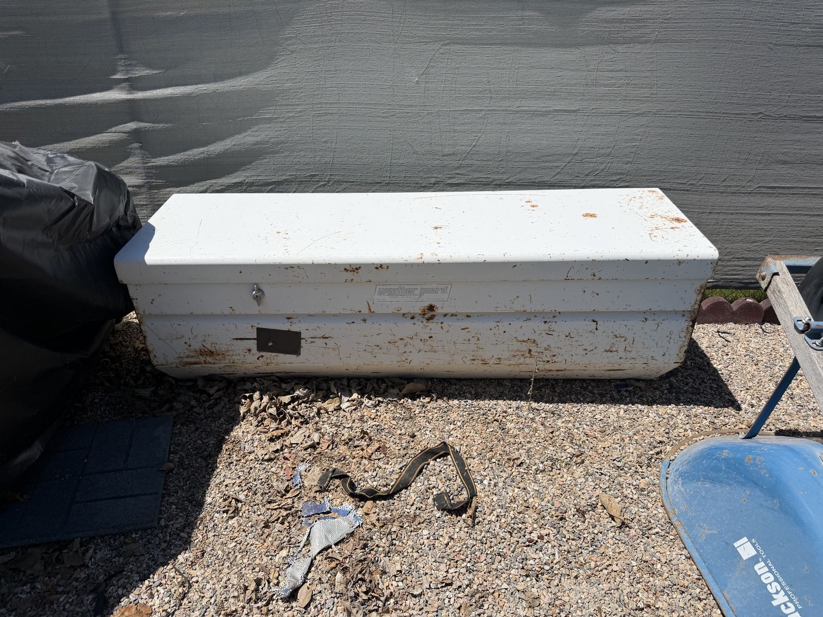 Weather Guard White Truck Tool Box Chest 60.5" x 19.5" x 16" with Key Lock, Aluminum