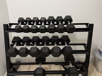 Dumbbell Rack with weights