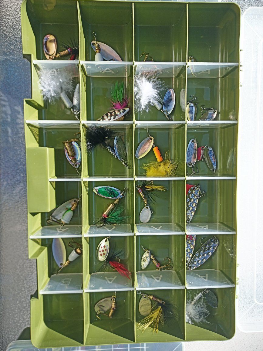assorted fishing lures