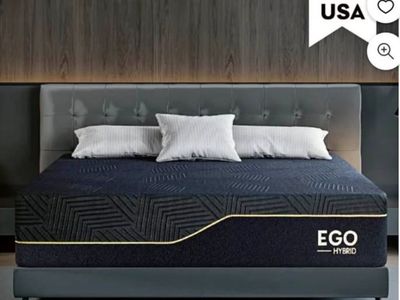 NEW! King 14 Mattress Hybrid Medium Black