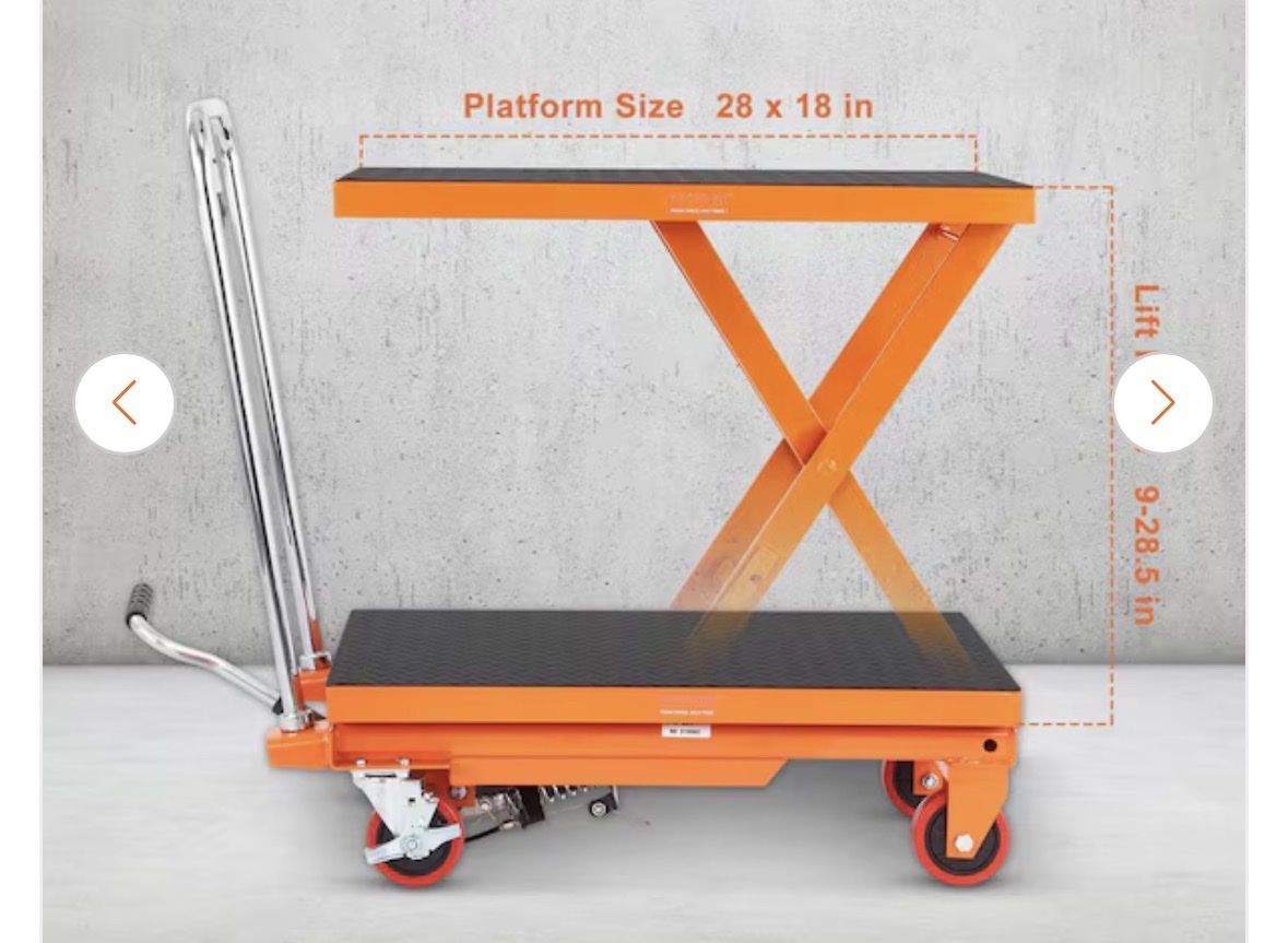Hydraulic Lift Table Cart Multiple Sizes Available