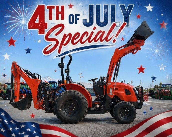 FOURTH OF JULY SALE!  SAVE $500 on the NEW Bad Boy 4025H Tractor, Loader & Backhoe! 