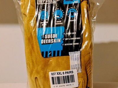 STAG Deerskin Suede Work Gloves XXL(6pack)
