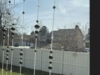 MOROCCAN-STYLE BEADED WINDOW PANELS – SET OF 3 (ONE-OF-A-KIND)