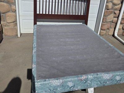 Queen Headboard with Metal frame and Box Spring