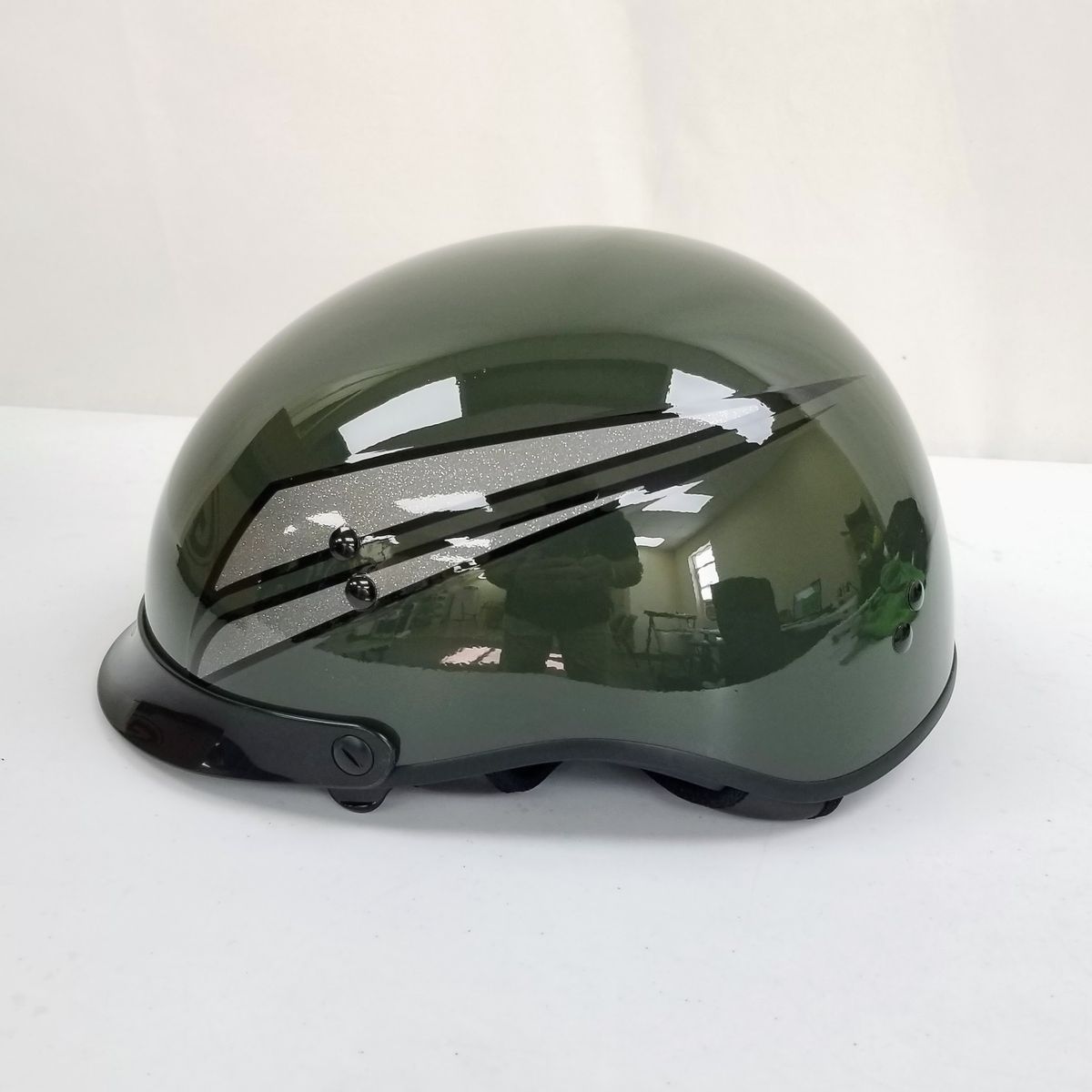 GMAX HH-65 Medium Helmet, Green/Silver (72-5674M)