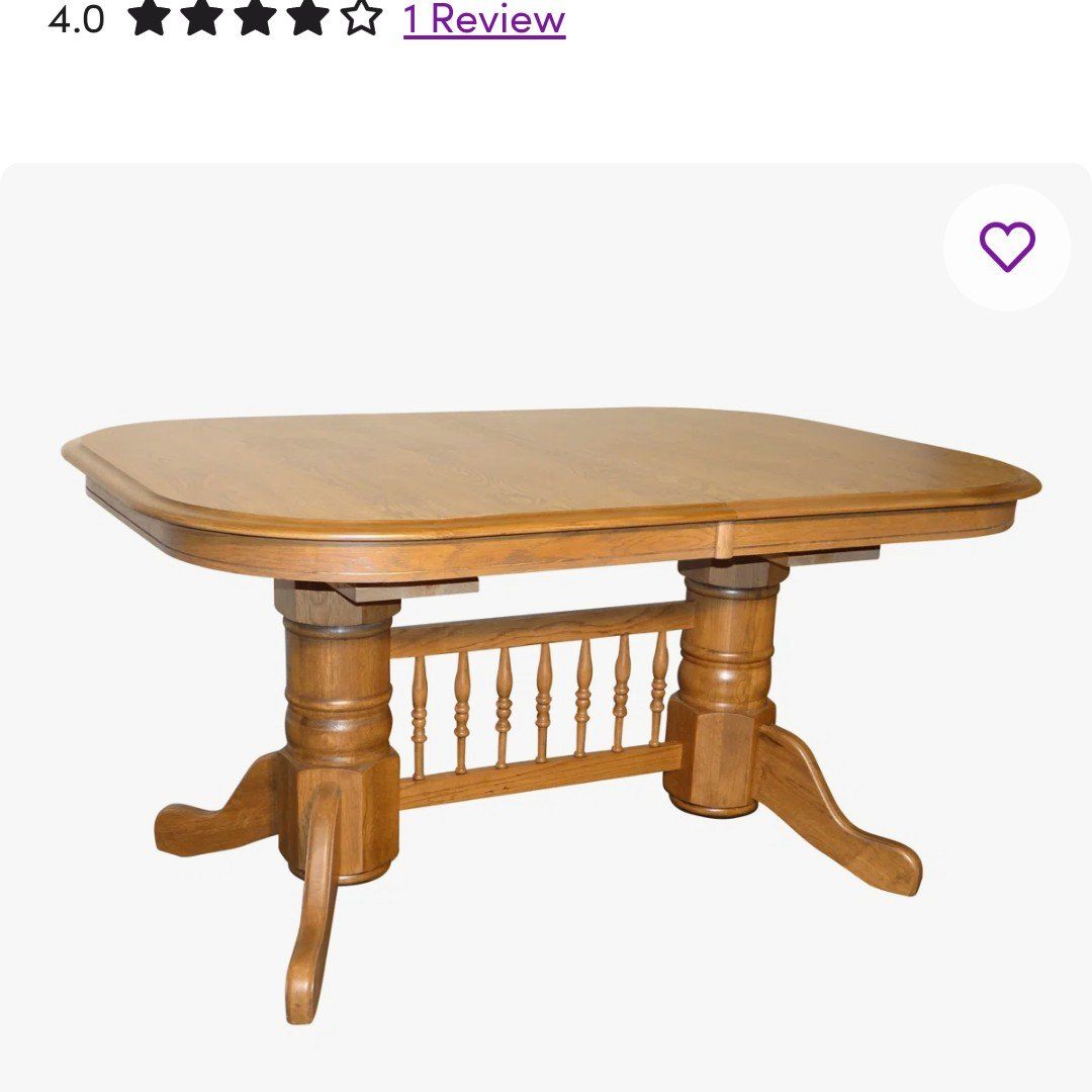 Oak Pedestal Table and 10 chairs