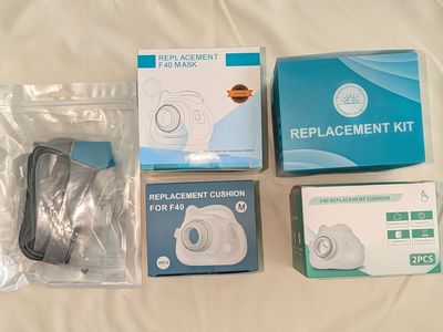 ResMed AirFit F40 Replacement HEADGEAR (2) & FRAME & CUSHIONS (7) Medium