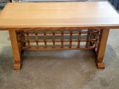 Stunning Mission Style Solid Oak Coffee Table