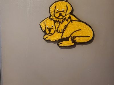 I made this puppy wall decoration
