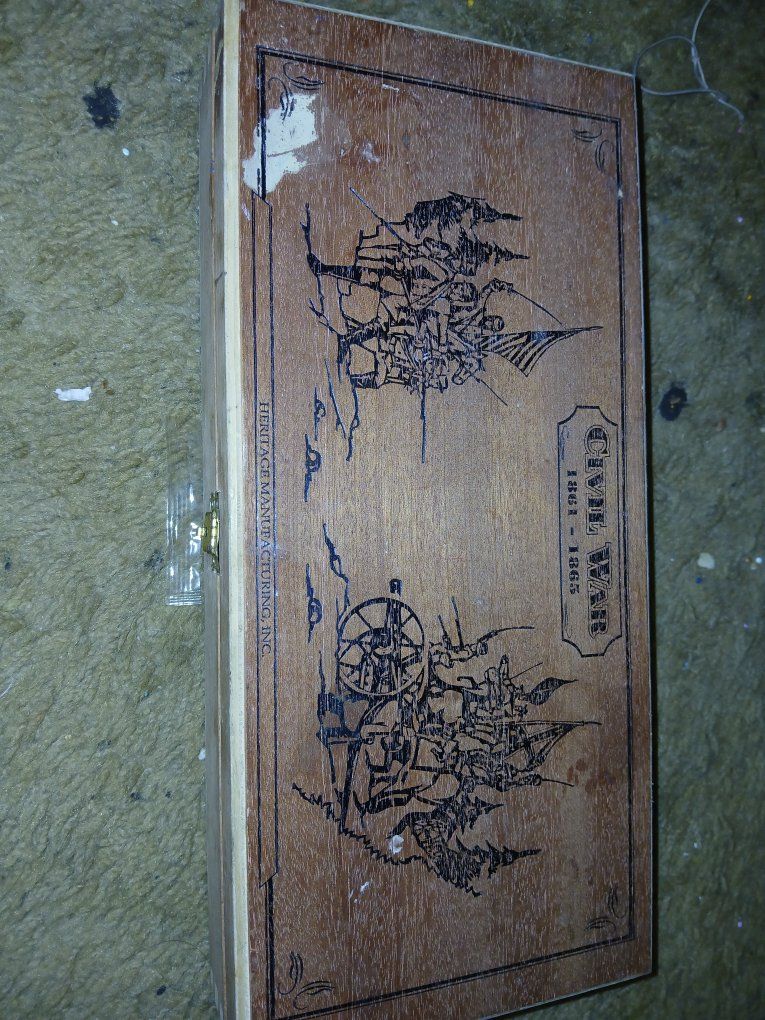 Vintage Heritage Manufacturing Wooden Civil War 1861-1865 Storage Box