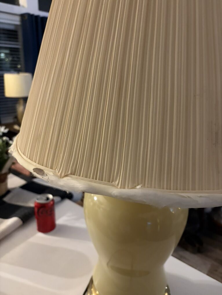 Vintage Lamp With Shade 33 Inches Tall