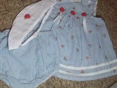 18 MOS...3 PIECE OUTFIT...DRESS, PANTIES, HAT