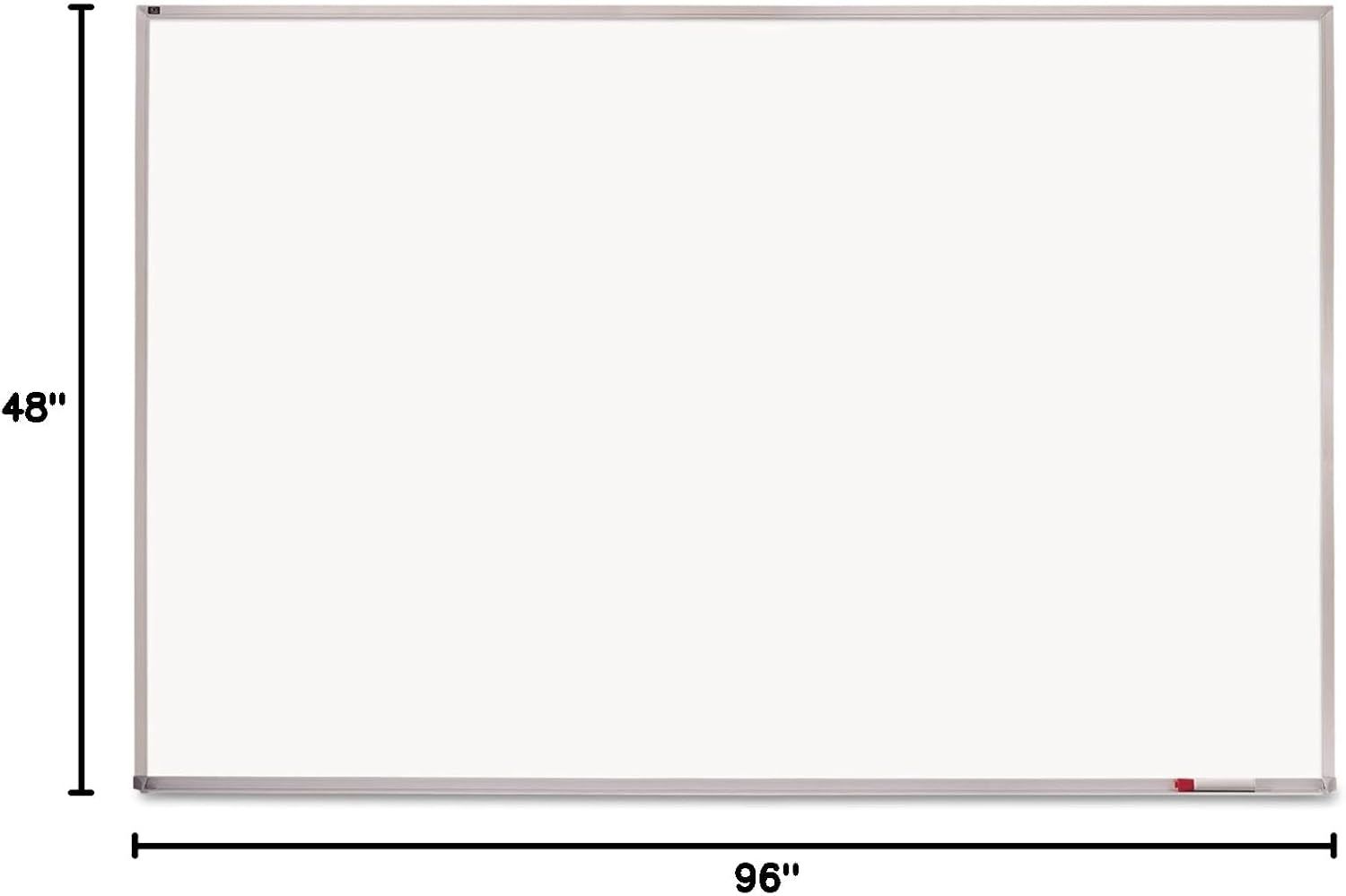Quartet Dry Erase Magnetic White Board 96"W x 48"H, Porcelain Whiteboard, Silver Al. Frame (PPA408)