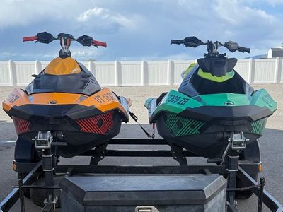 2020 and 2019 Seadoo Spark Trix w/trailer
