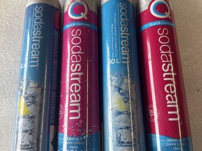 Four 60L Sodastream C02 cylinders (standard & quick-connect available in lots of 4)