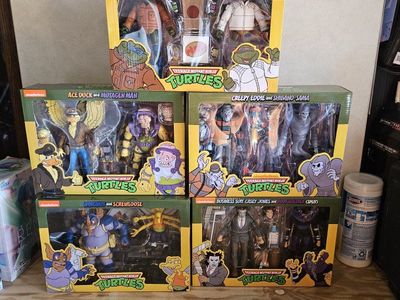NECA TMNT Action Figure 2-Packs Lot - Punk Turtles, Casey Jones, Wingnut, Ace Duck & More