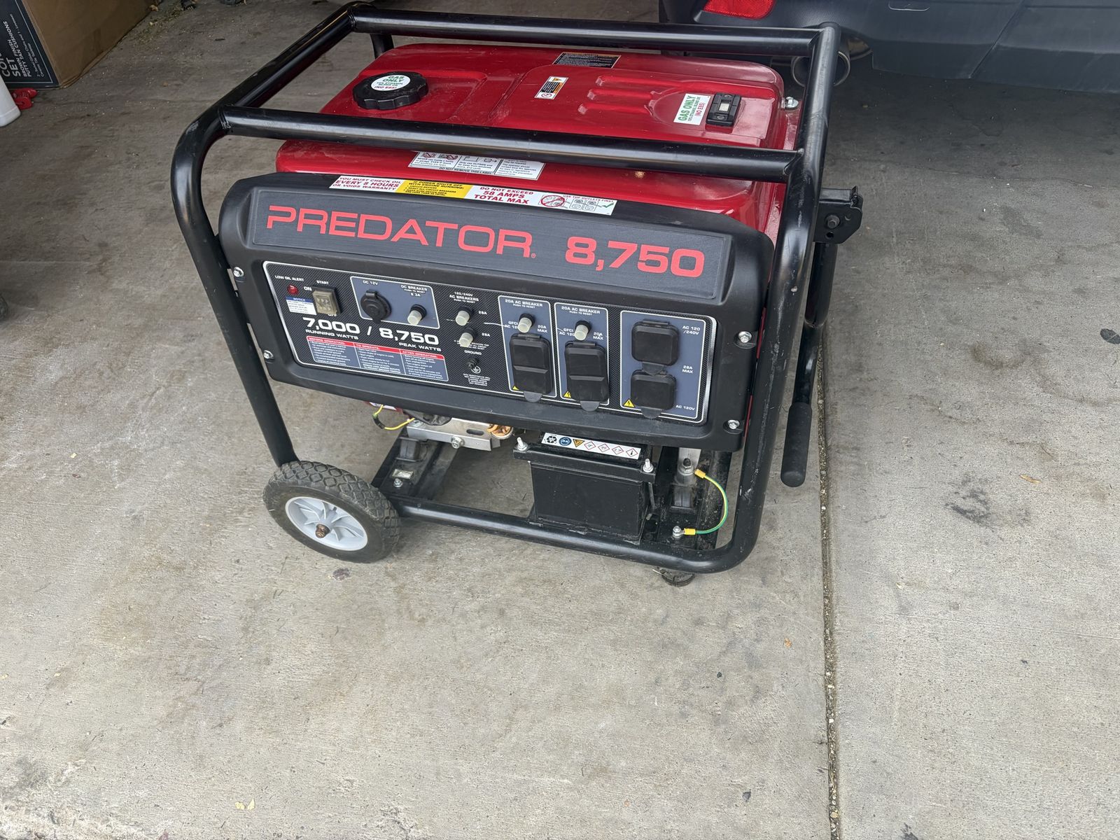 Predator 8750 generator