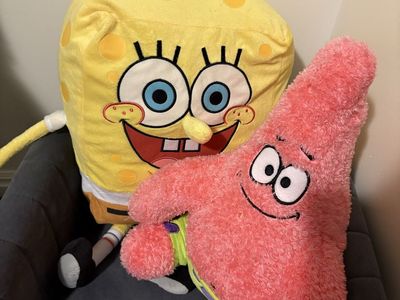 Large Spongebob Squarepants and Patrick Star Plush Toy Set - Nickelodeon Stuffed Animals