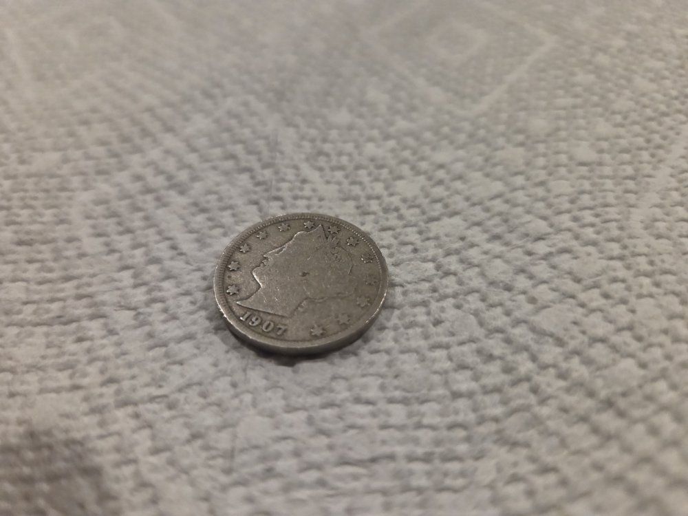 1907 Liberty Head V Nickel US Coin
