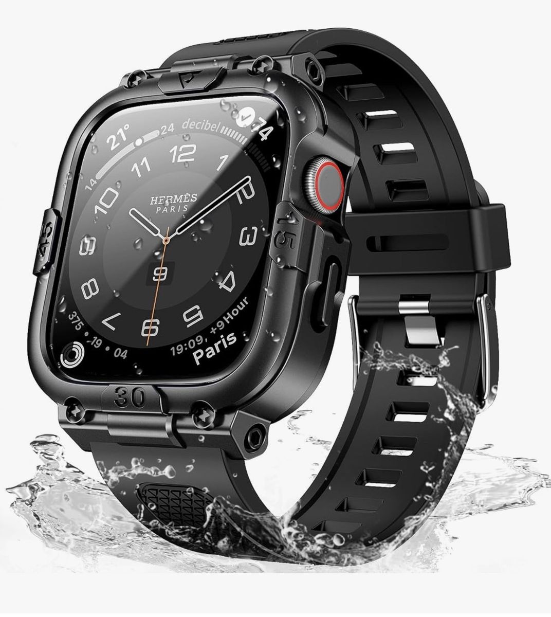 Rugged Waterproof Apple Watch Case with Screen Protector & TPU Band 40mm