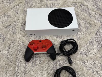 Xbox Series S Console with Custom elite Controller and Cables - Excellent Condition