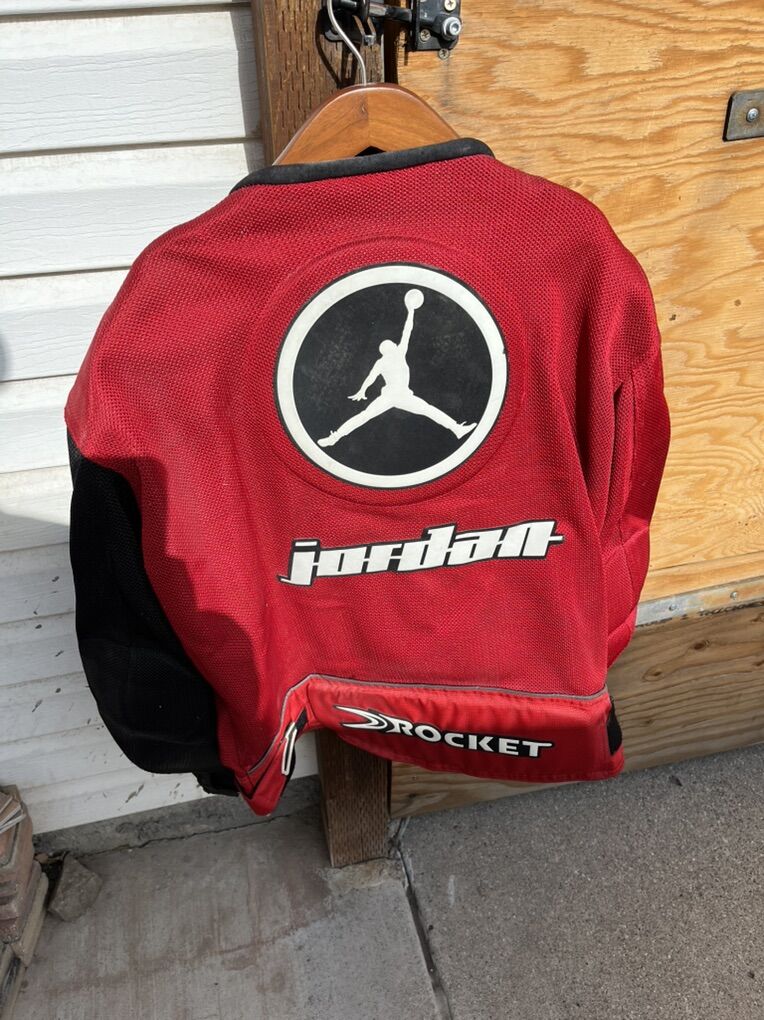 Vintage Jordan Motorcycle Jacket Mens Large