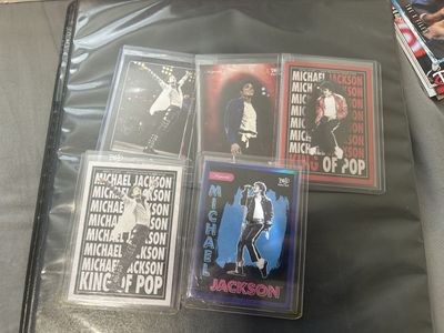 Michael Jackson Bad World Tour Trading Cards - Numbered & SSP Collectibles (5 Cards)