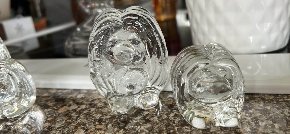 Sweden Bergdala Crystal Troll Figurine Set