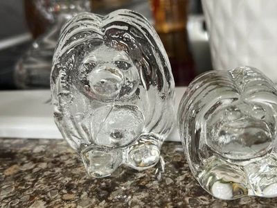 Sweden Bergdala Crystal Troll Figurine Set