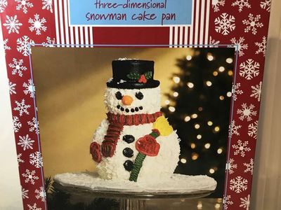Snowman Cake Pan 12 .5” Three-Dimensional Non-Stick Comfort & Joy Distributed by Dillard’s, New