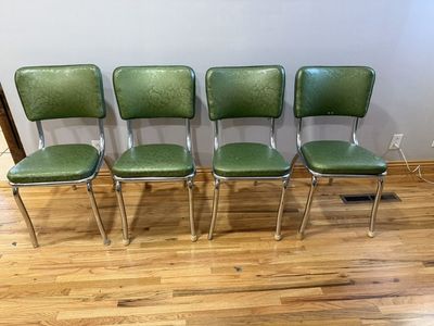 Vintage F. S. Harmon Chrome Dining Chairs